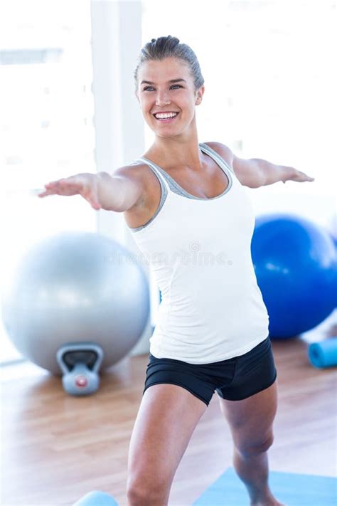 Happy Woman With Arms Outstretched Stock Photo Image Of Focus Class
