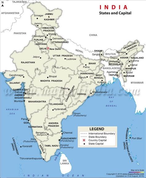 Draw India Map With Locate A Capital And State