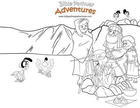 Free Bible Coloring Page Moses And Manna In The Desert
