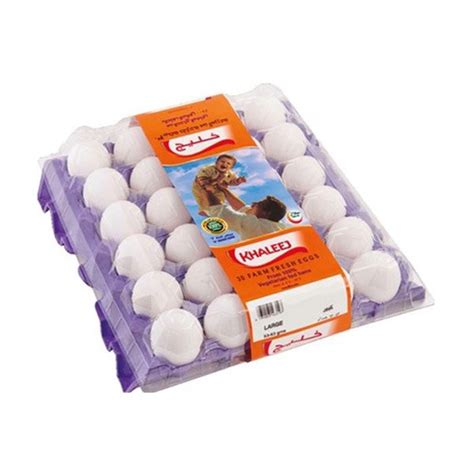 Al Khaleej White Eggs Large 30 Pcs Tray