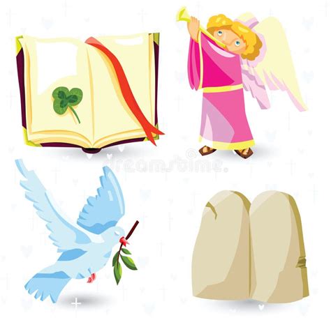 Christian Symbols For Kids Stock Vector Illustration Of Collection