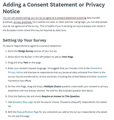 Privacy Policy For Surveys Termsfeed