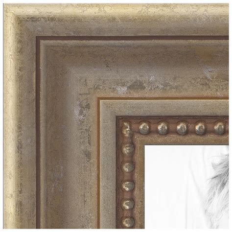 Arttoframes 20x30 Inch Aged White Gold Picture Frame This Silver Wood