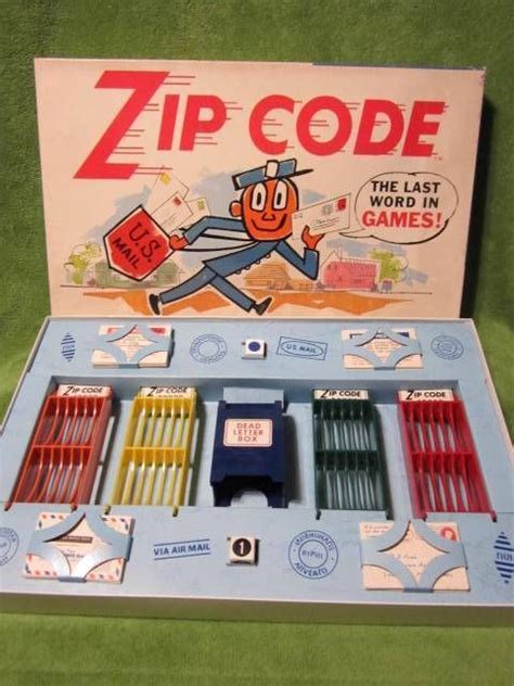 Vintage Rare 1964 Zip Code Board Game Mr Zip Postal Zippy Lakeside
