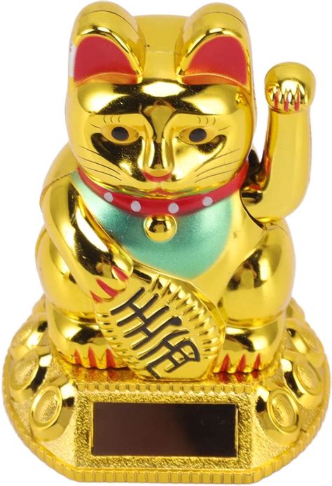 Chinese Lucky Cat Decorationcute Plastic Lucky Cat With Waving Arm