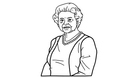 How To Draw Queen Elizabeth Ii Easily Step By Step Learn Drawing