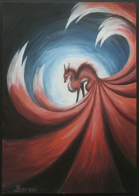 Nine Tailed Fox Ii By Saraais On Deviantart Spirit Animal Art Fox