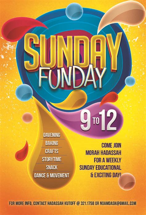 sunday funday 9 12 morah hadassah