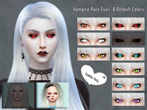 The Sims Resource Vampire Pure Eyes 8 Colors Default Toddler