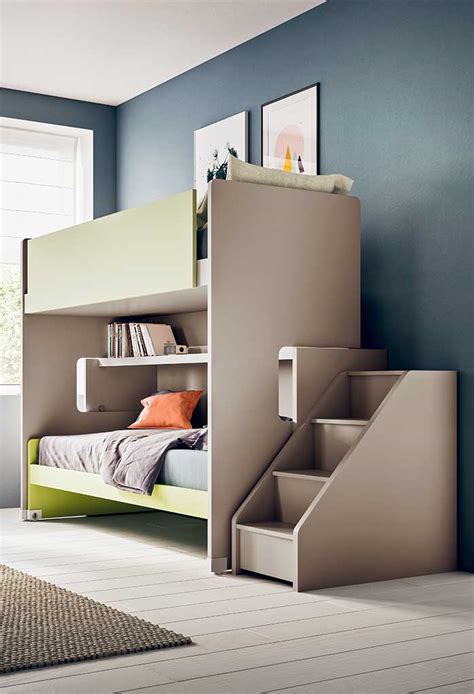 Progettazione e design delle camere per bambini per due o più figli letti a castello nella. Letto a castello per cameretta Slide - CLEVER.IT