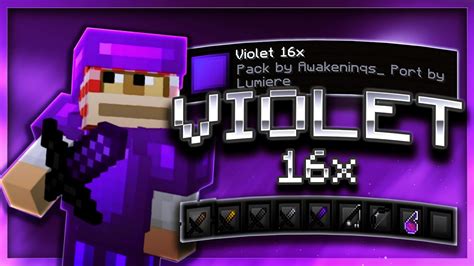 Violet 16x Awakeninqs Mcpe Pvp Texture Pack Fps Boost Youtube