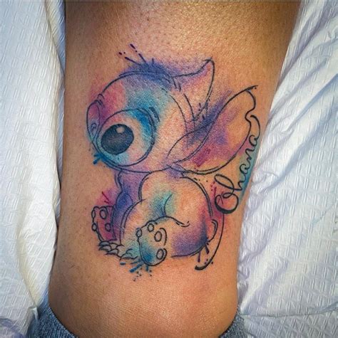 Watercolor Stitch Tattoo Disney Stitch Tattoo Lilo And Stitch Tattoo