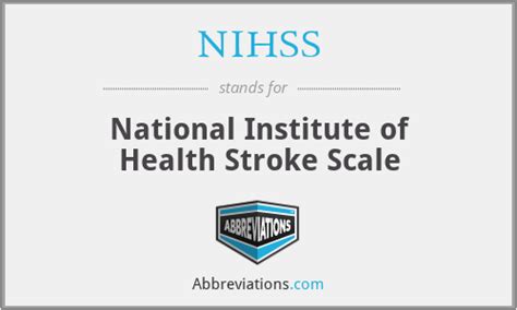 Nihss National Institute Of Health Stroke Scale