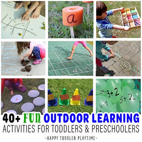 40 Awesome Outdoor Learning Activities For Kids Happy Toddler Playtime