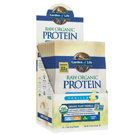Buy Garden Of Life Raw Protein Vanilla Powder Packets 10ct Tray
