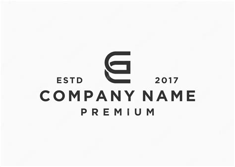 Premium Vector Initials Letter Eg Or Ge Logo Design Vector Illustration Template