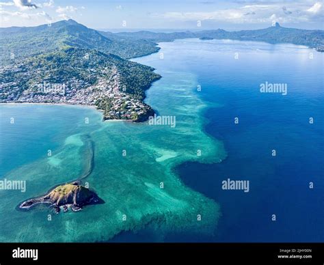 Sada City In The Center Of Mayotte Lagoon Stock Photo Alamy