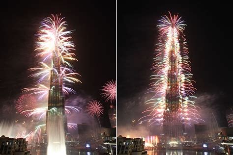 Burj Khalifa Fireworks Christmas Holiday Decor Fireworks