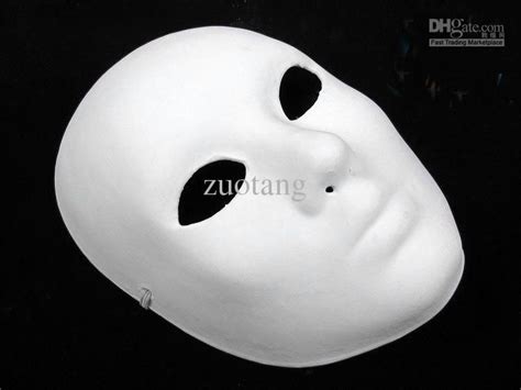 Cheap Unpainted Thicken Blank White Party Masks For Women Decorating