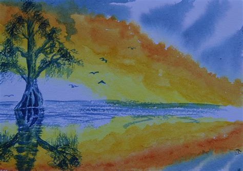 Lone Cypress Sunset Painting By Warren Thompson Fine Art America