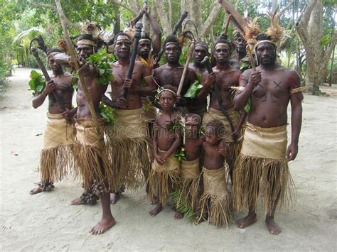 Native People In Vanuatu Native People In The Island Of Efate Vanuatu
