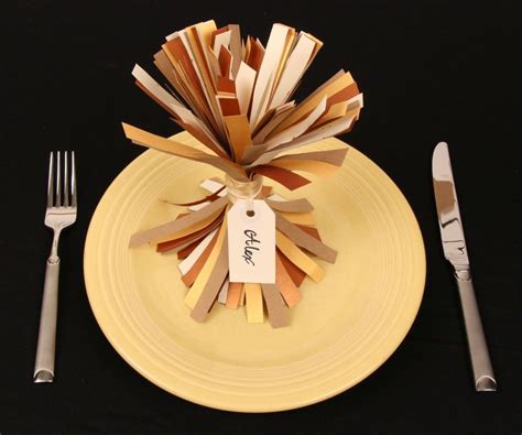 Homemade Thanksgiving Place Setting Idea Place Settings Thanksgiving