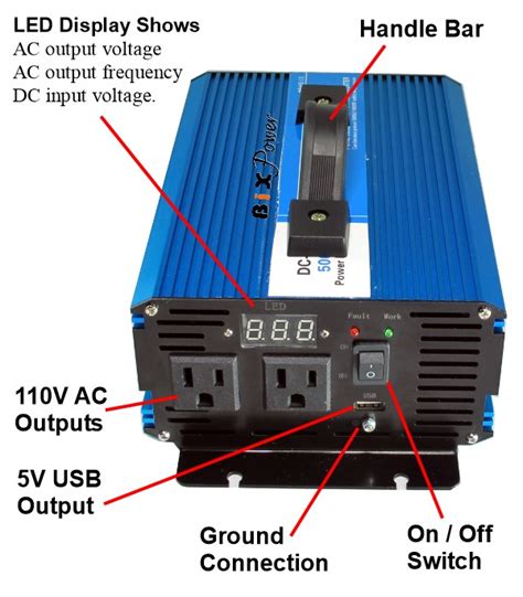 36v 30v 45v Dc To 110v Ac 500w True Pure Sine Wave Power Inverter