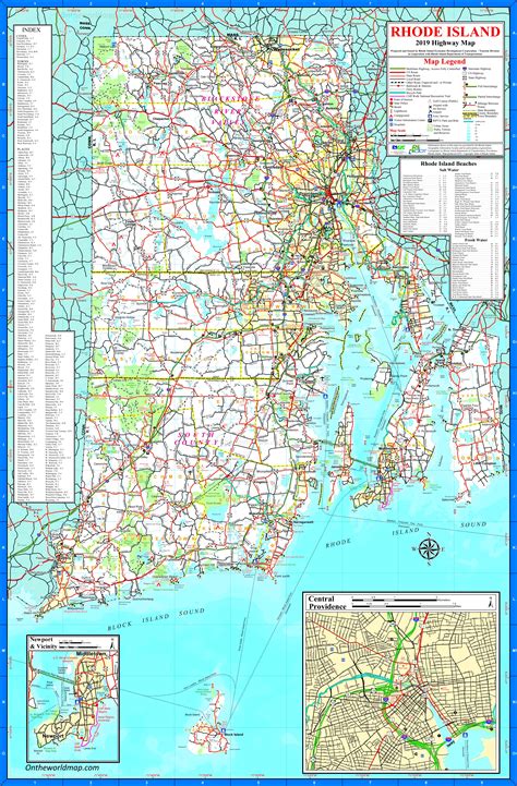 Rhode island vacation rentals rhode island vacation packages flights to rhode island rhode island restaurants things to do in rhode island rhode island shopping. Large Detailed Tourist Map of Rhode Island With Cities And ...
