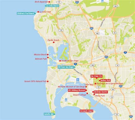 Elită De Conversaţie Instanță San Diego Attractions Map Sensul Acelor