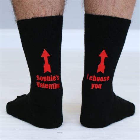Personalised My Valentine Ankle Print Mens Socks By Sparks Clothing