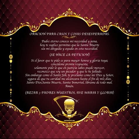 Oraciones de protección las mejores que existen para protegerte de cualquier cosa y mal.ya vimos anteriormente algunas oraciones a la santa muerte, pero hoy vamos a ver unas buenas.que tu virtud nos esfuerce todos los días de nuestra vida, especialmente en el trance de la muerte. Oraciones poderosas de la Santa Muerte