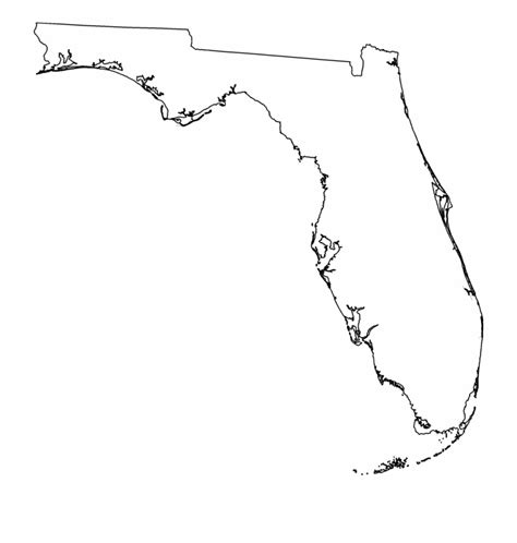 Transparent Florida Map Outline Florida Outline Vector Art Icons And