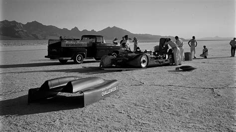 Archive Photos Of Micky Thompson And The Challenger 1 On The Bonneville