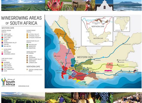 South African Wine Regions Map