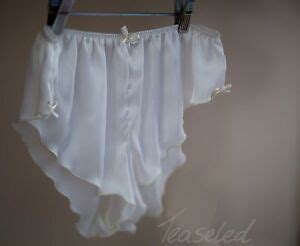 French Knickers Silky Satin Panties Bridal Bride Sexy Ivory Or White