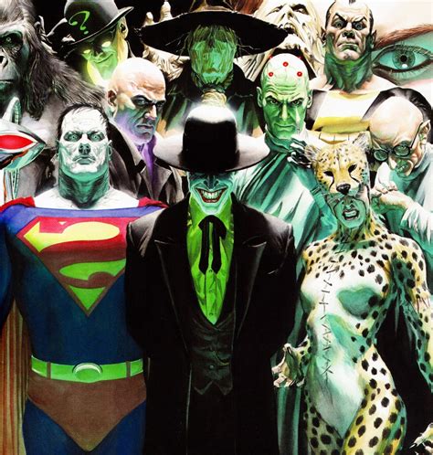 Thecomicsvault The Heroes And Villains Of Justice By Alex Ross
