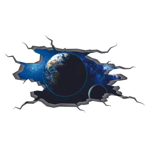 Blue galaxy, space light switch cover, kitchen decor, bedroom decor, bathroom decor, lighting home d. Adhesive Kids Bedroom Living Room Broken Wall Decor Outer ...