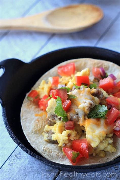Sausage Egg And Cheese Breakfast Tostadas Ease To Make Done In 15