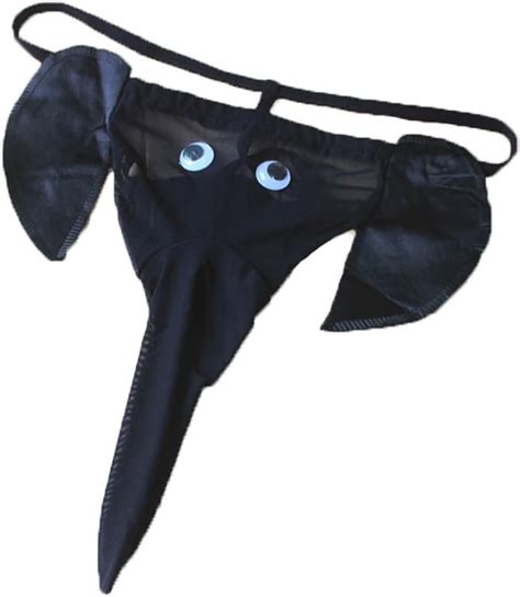 Xiondom Mens Sexy Thongs G String Elephant Nose Underwear Briefs Black Uk Clothing