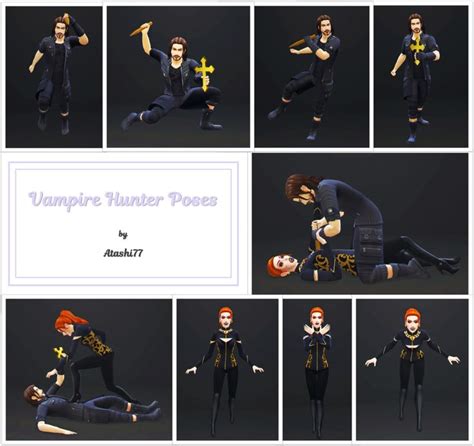 Vampire Hunter Posepack Atashi77 On Patreon Sims 4 Characters