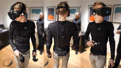 this haptic suit lets you touch and feel virtual reality teslasuit youtube