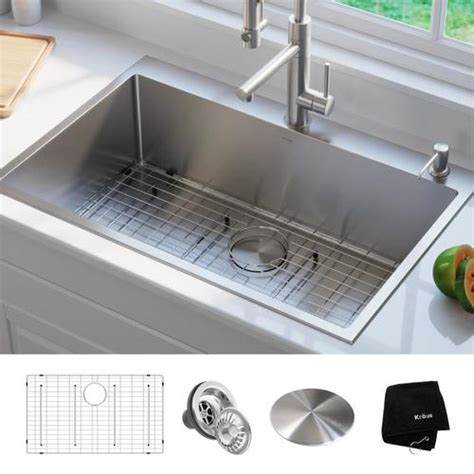 By picking the best kitchen sinks, your daily. Kraus Standart PRO 33-in x 22-in Stainless Steel Single ...