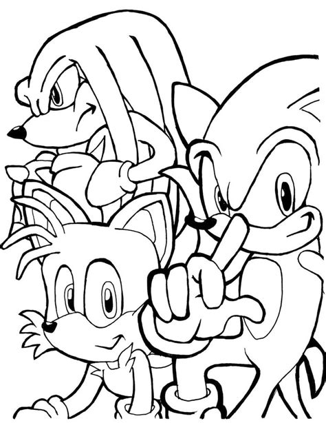 Dibujos Para Colorear De Sonic Y Sus Amigos Para Colorear