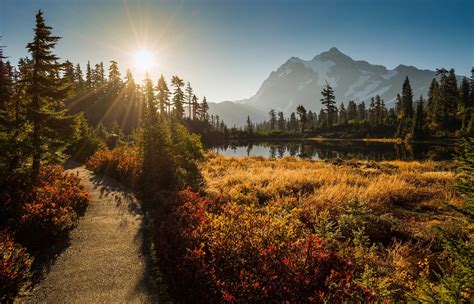 Shuksan Cascade Mountains Washington Wallpaper Hd Nature 4k