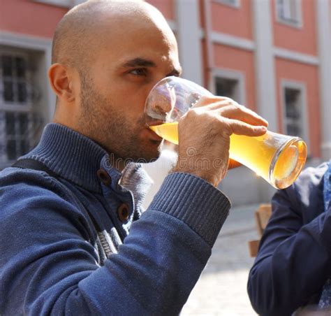 Man Drinking Beer Stock Image Image Of Beverage Glass 35025491
