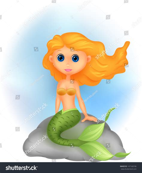 Cute Mermaid Cartoon Stock Vector Royalty Free 147160196 Shutterstock