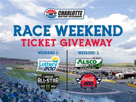 The tour there is every bit as entertaining but they. Giveaway: Win tickets to NASCAR race weekends at Charlotte ...