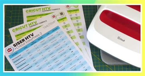 All About The Cricut Easypress Printable Temperature Guide 55 Off