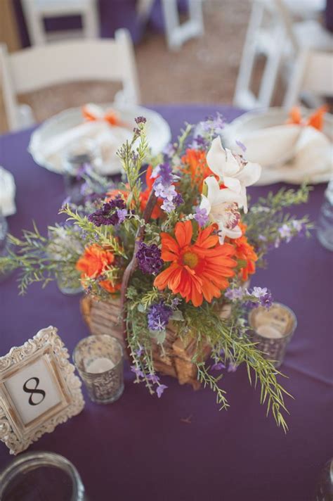 Ideas For A Purple And Orange Wedding