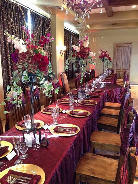 22+ Burgundy Wedding Decorations Table